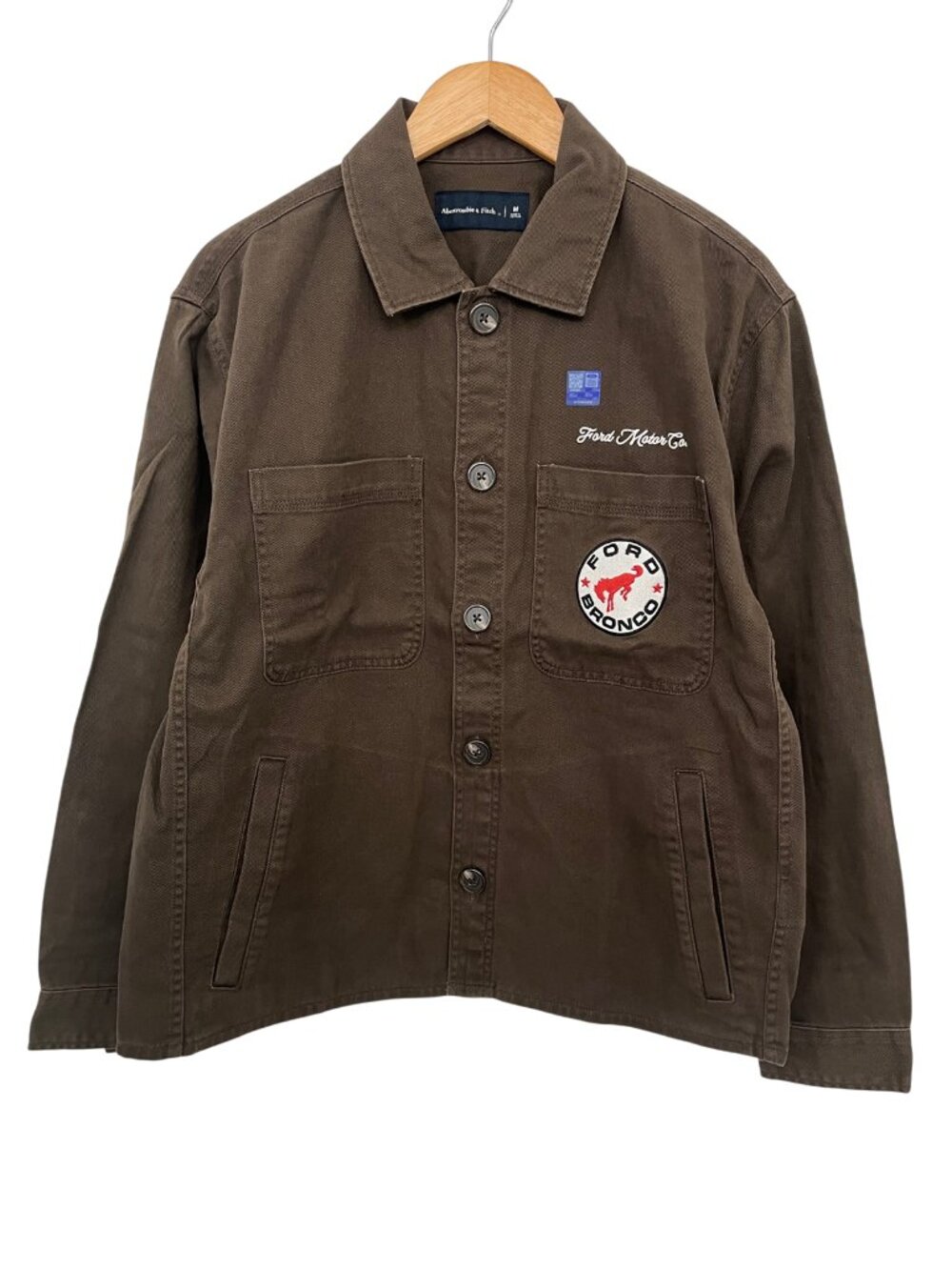 NWOT Abercrombie & Fitch x Ford Bronco Men’s Embroidered Shirt Jacket Medium - Picture 2 of 11